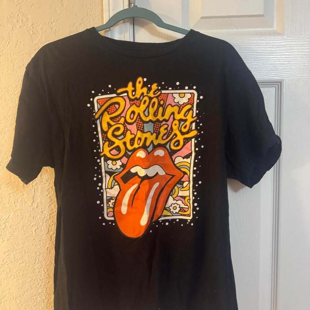 The Rolling Stones Black Graphic T-Shirt Band Tee Size L